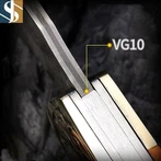 Mini damascus liellopa kaula rokturis saliekams nazis